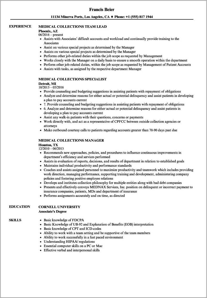 billing-and-collections-resume-sample-resume-example-gallery