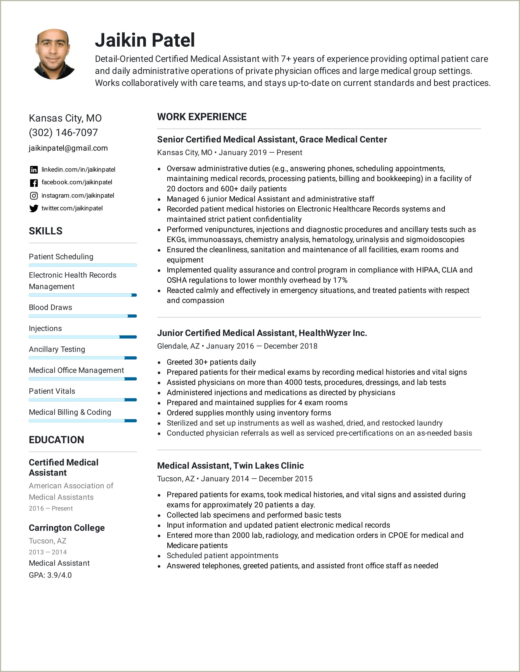 Brief Title Of Resume Example - Resume Example Gallery