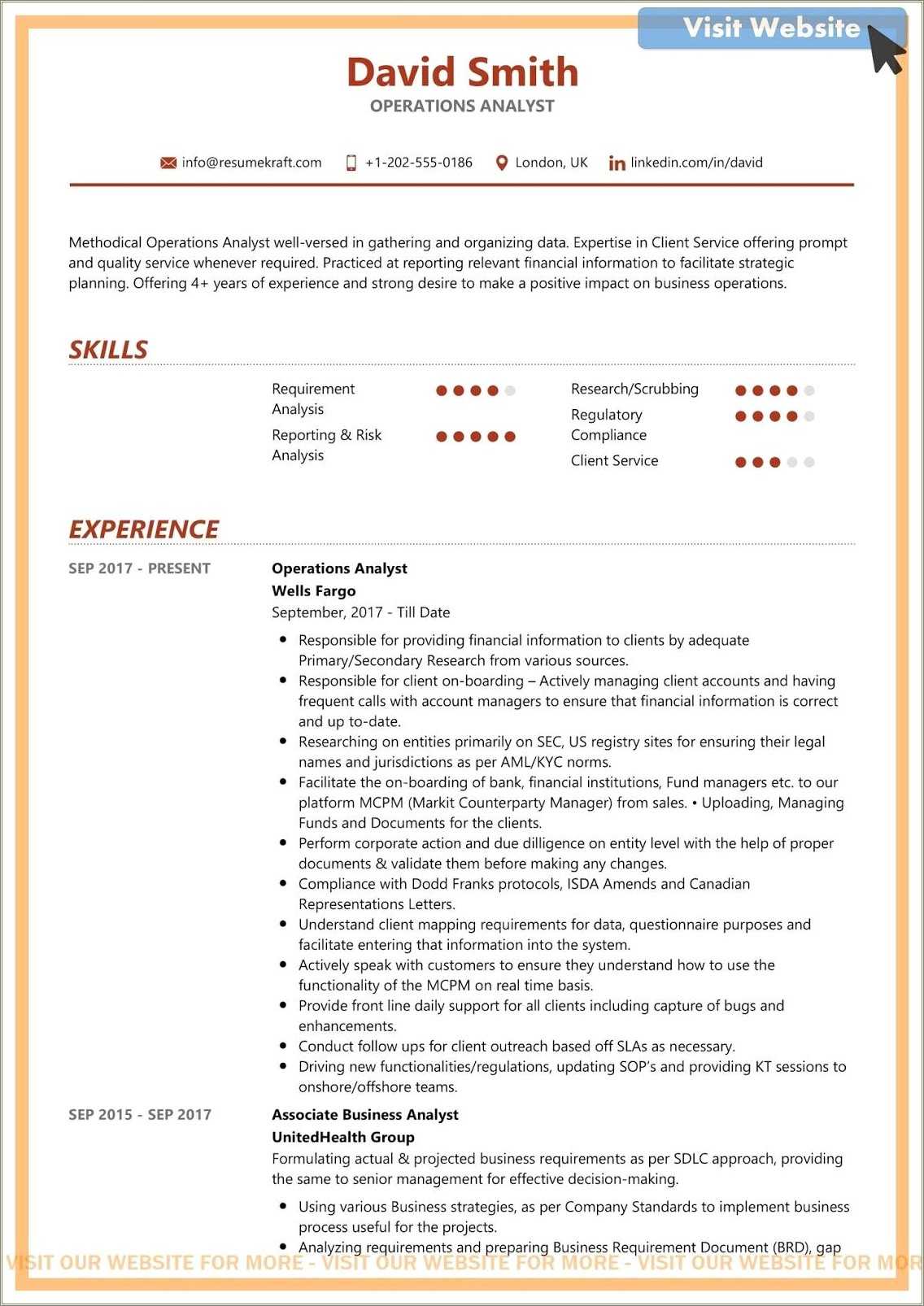 Business Analyst Internship Resume Sample - Resume Example Gallery