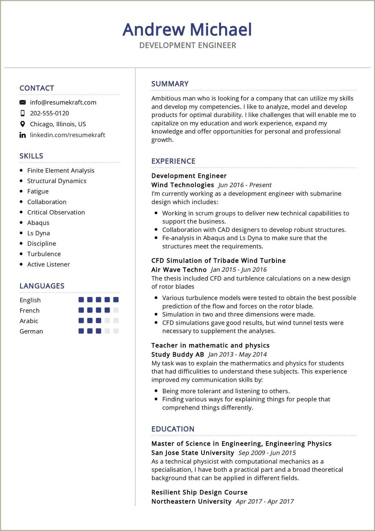 Development Engineer With Npd Resume Samples - Resume Example Gallery