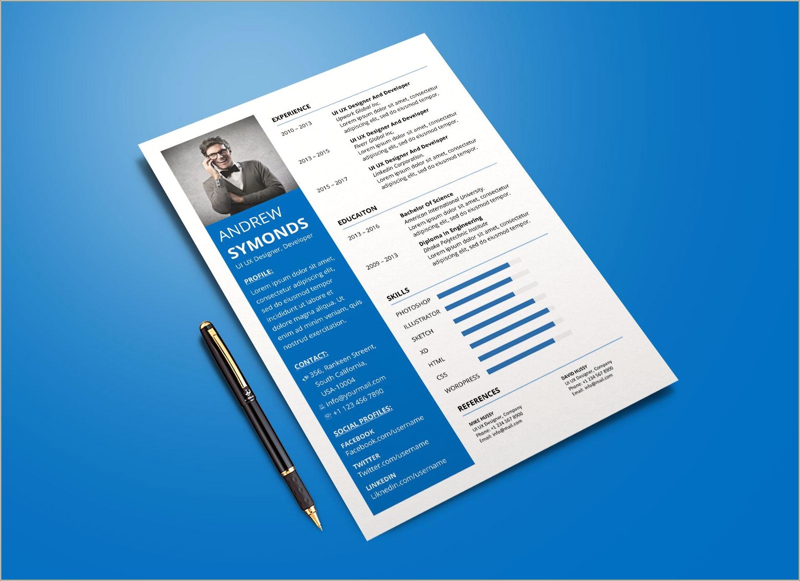 professional-resume-template-modern-resume-template-page-template