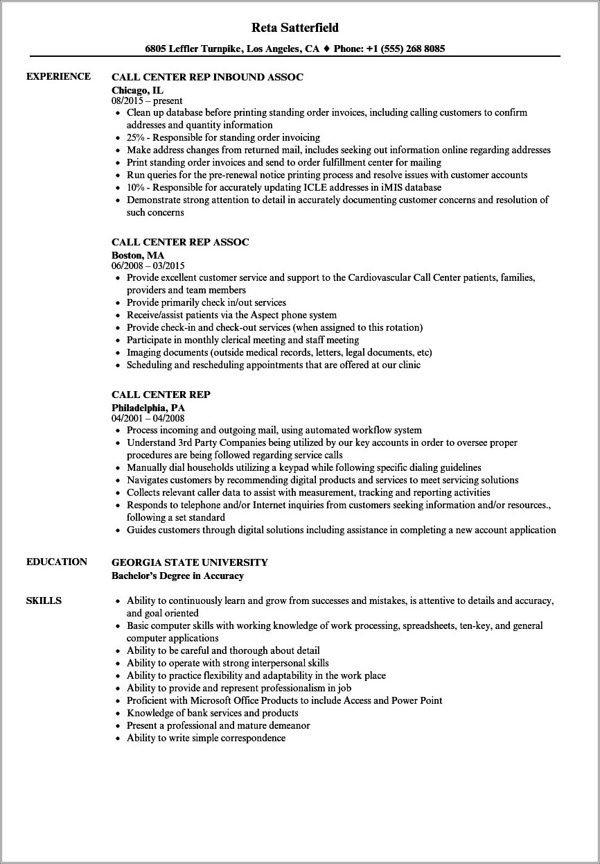 call-center-job-responsibilities-resume-resume-example-gallery