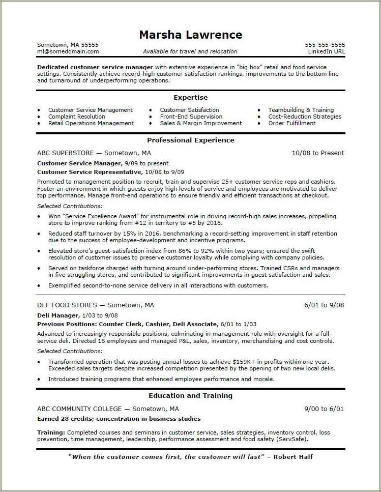 resume-summary-examples-for-call-center-manager-resume-example-gallery