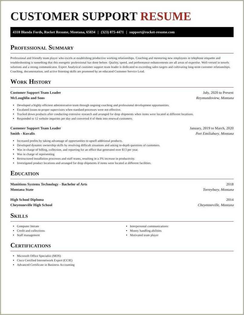 call-center-team-leader-resume-examples-resume-example-gallery