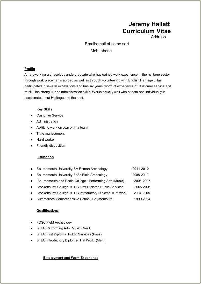 Drive Thru Skills For Resume Resume Example Gallery