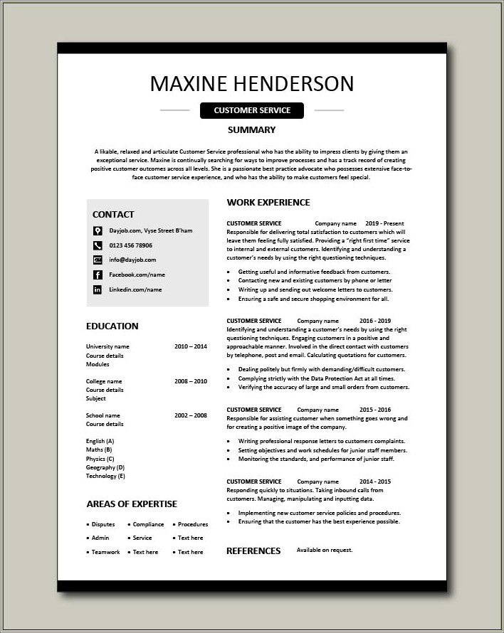 25-best-customer-service-resume-samples-resume-templates