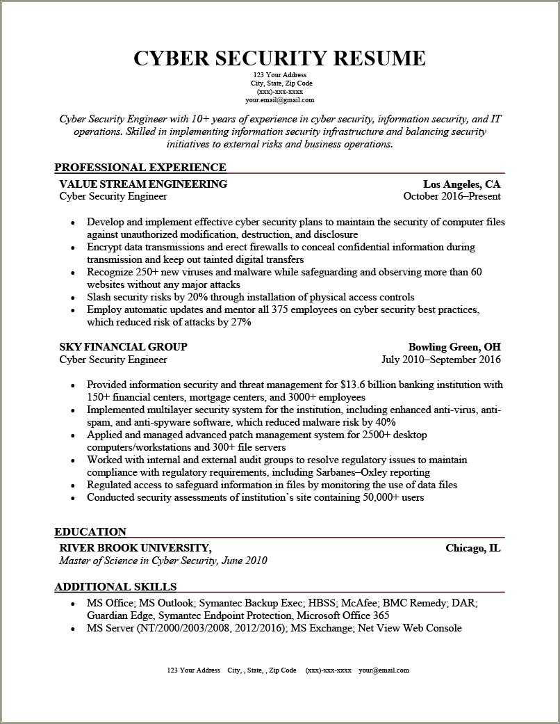 career-highlights-examples-resume-sample-information-security-resume