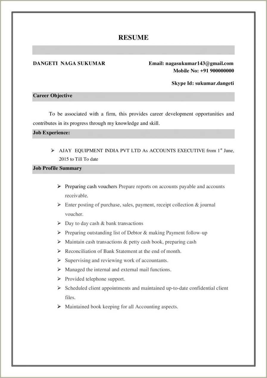 Career Objective For Finance Job Resume Resume Example Gallery