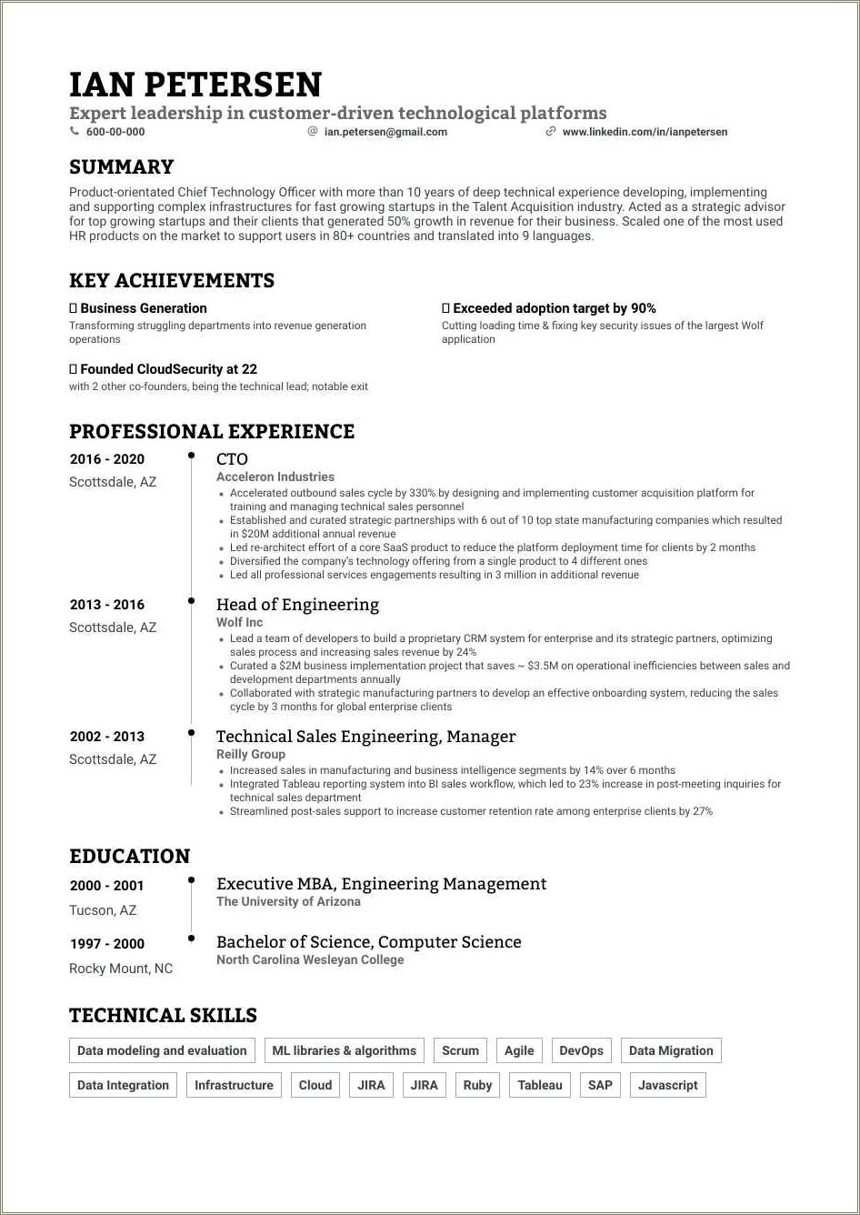 Chief Revenue Officer Resume Samples Resume Example Gallery