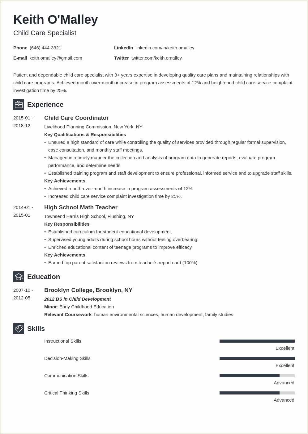 child-care-worker-resume-no-experience-resume-example-gallery