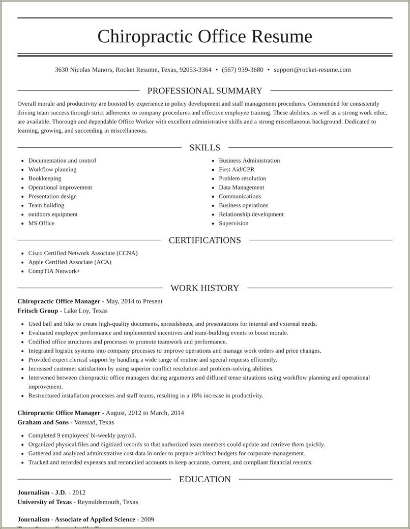 chiropractic-assistant-office-manager-resume-resume-example-gallery