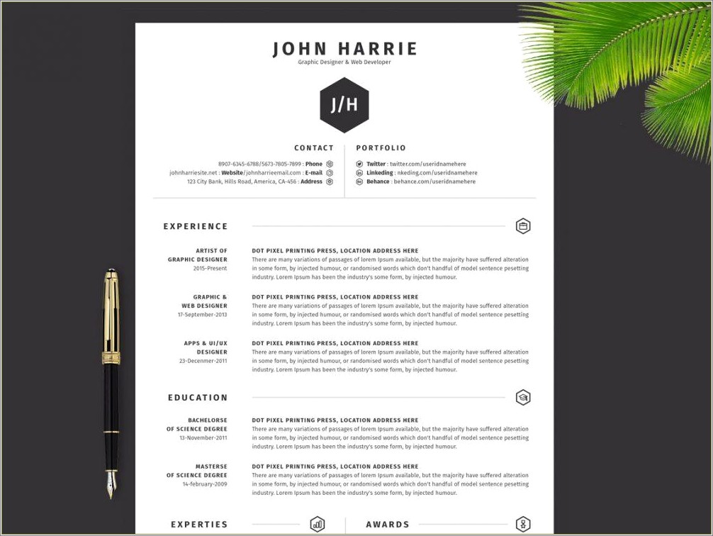 Classic Resume Template Free Word - Resume Example Gallery