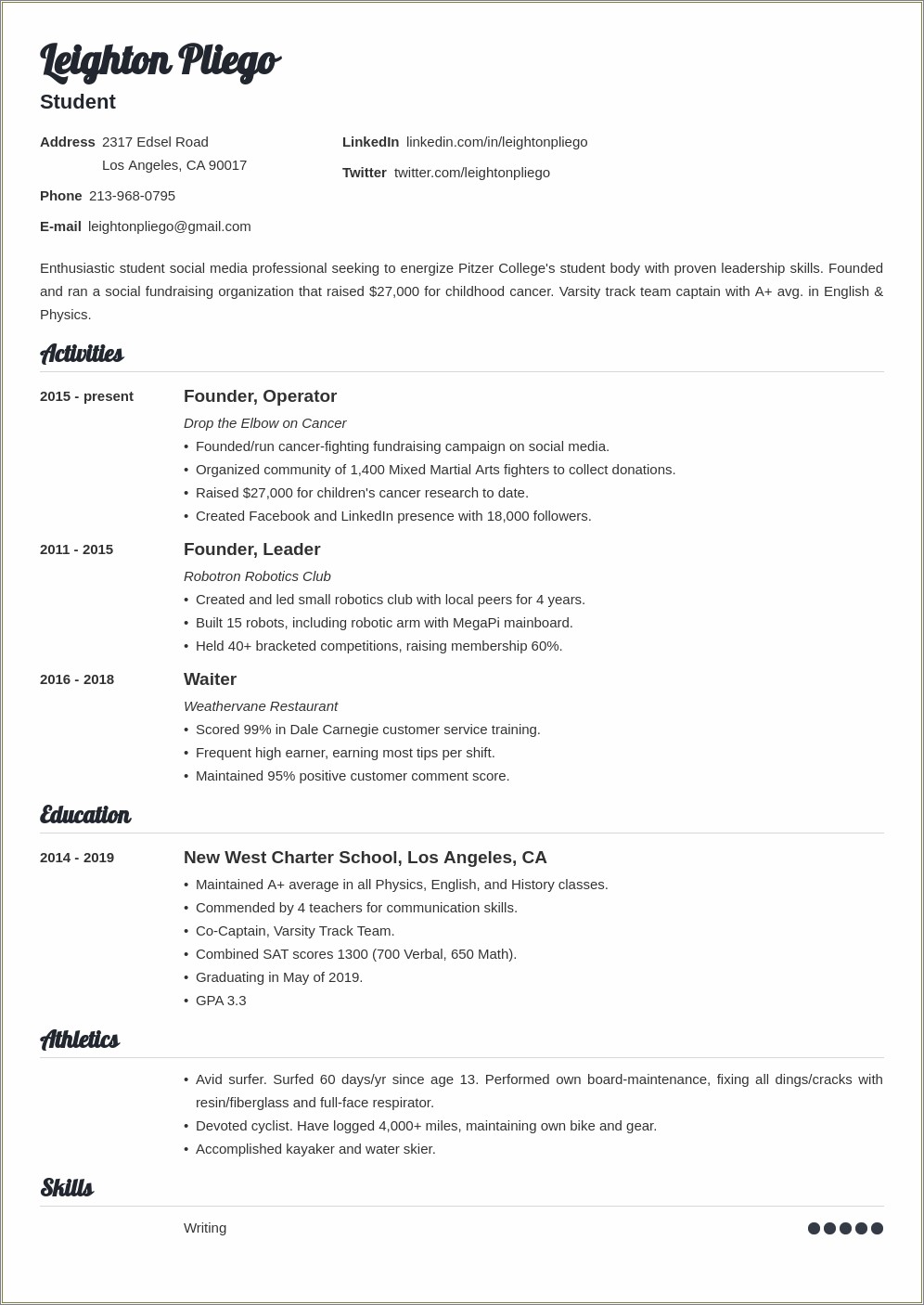 examples-of-high-school-runners-resumes-resume-example-gallery