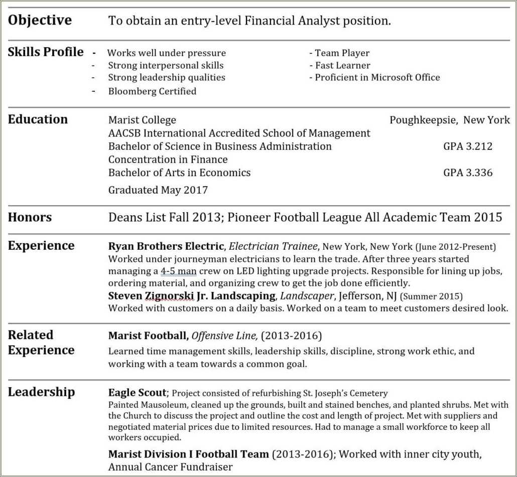 How To Write A Resume For College Students With No Experience