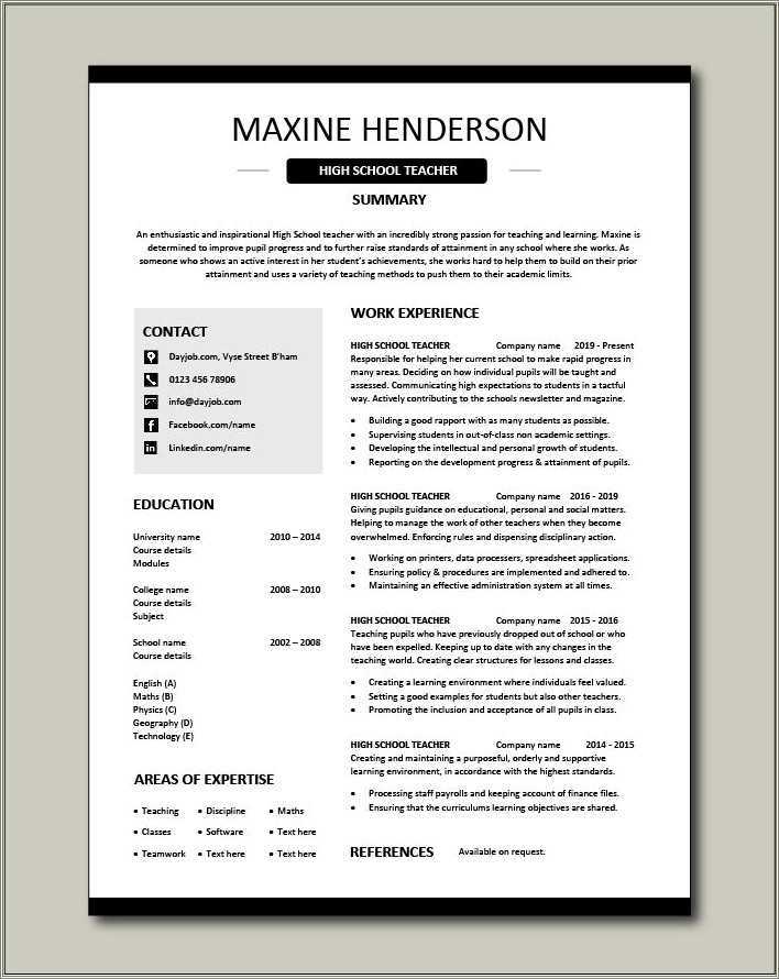 College Resume Template For High School Seniors Resume Example Gallery