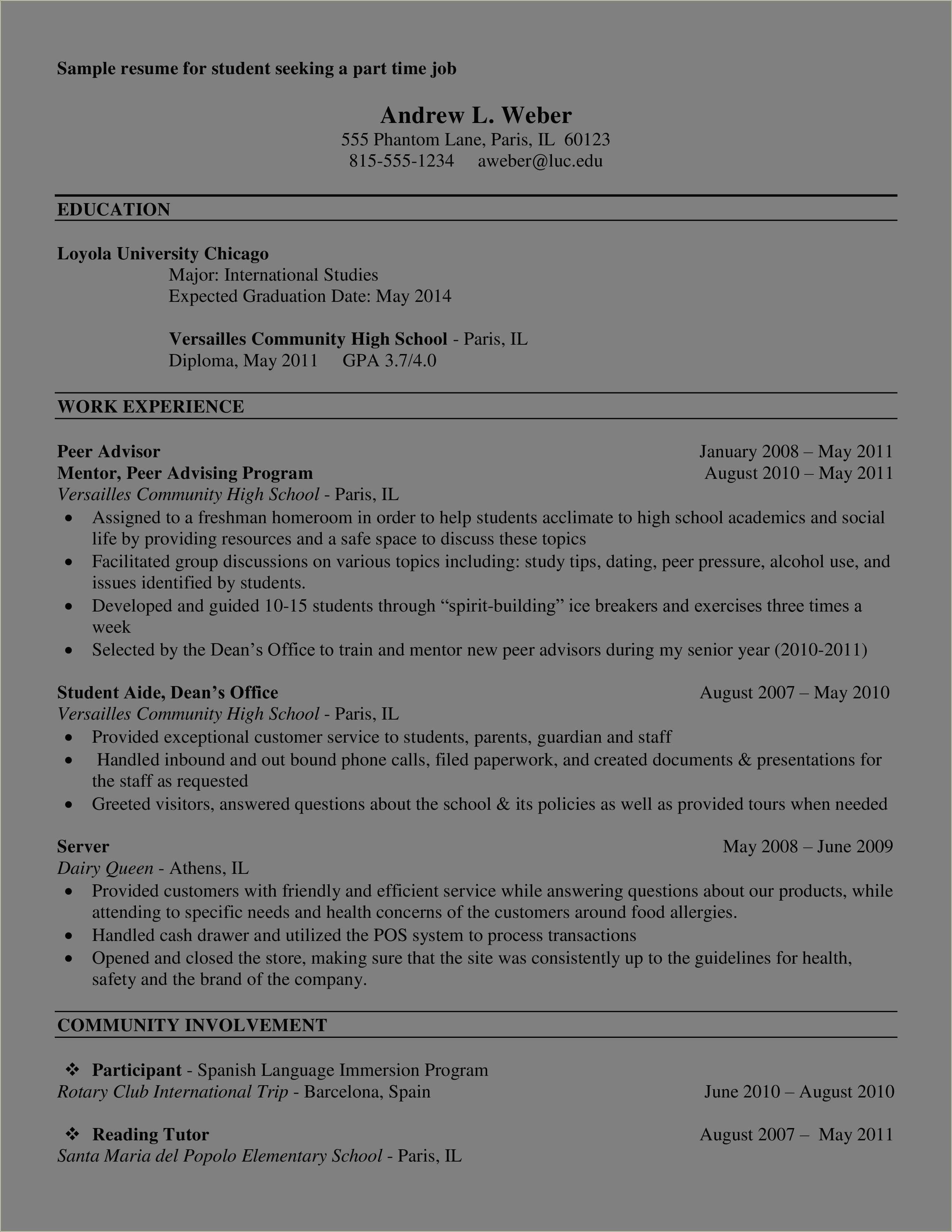 summer-job-college-student-resume-resume-example-gallery