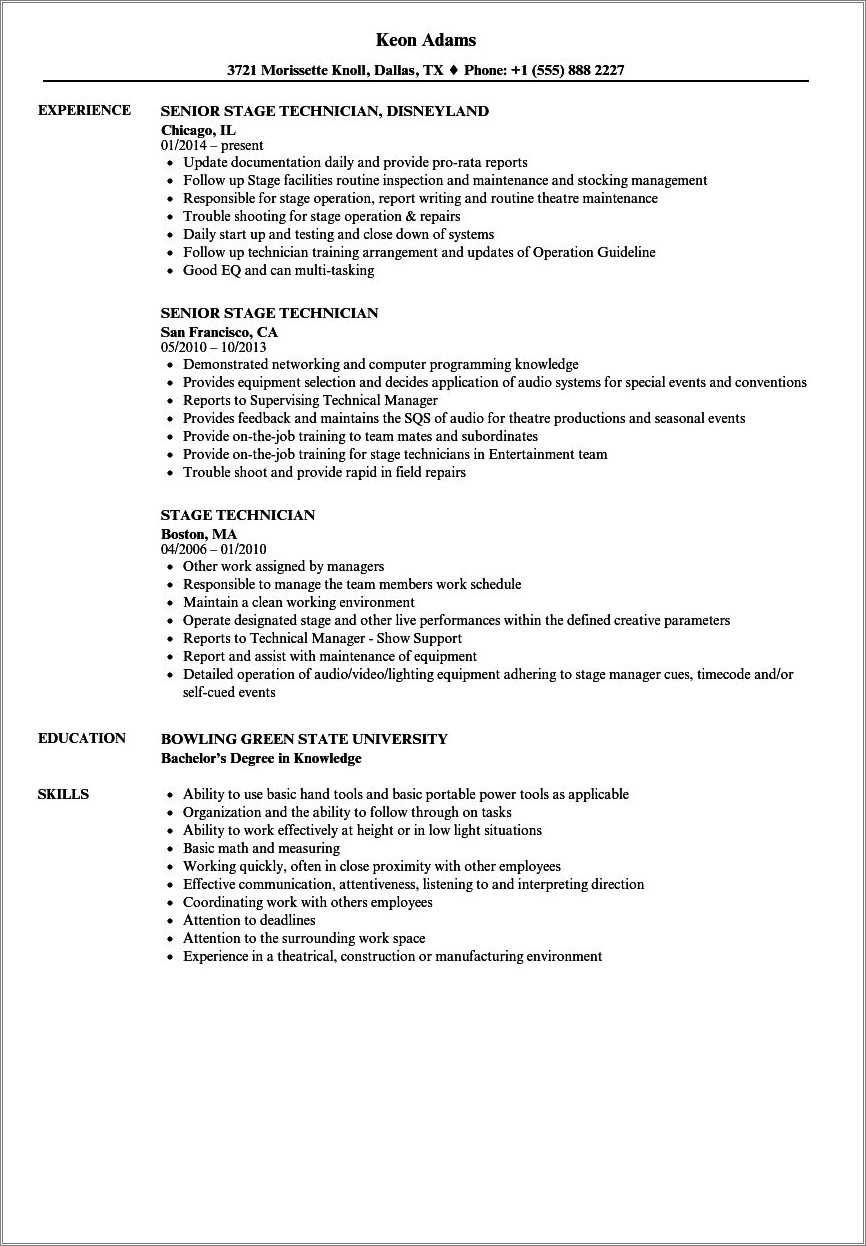 common-special-skills-theatre-resume-resume-example-gallery