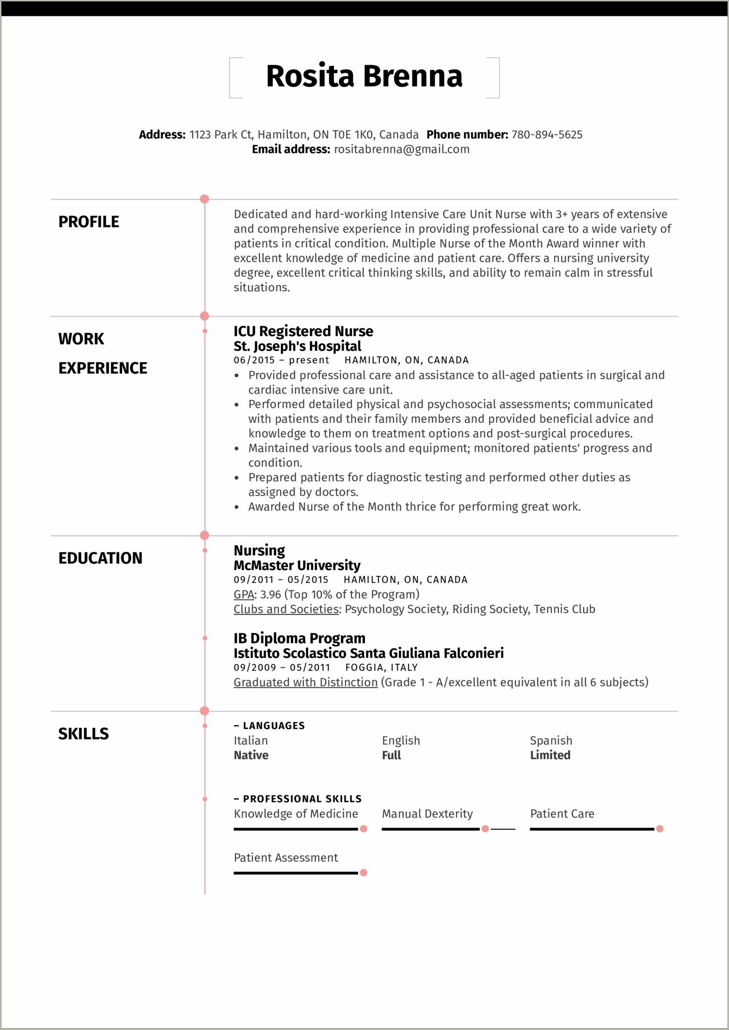 Communication Skill For Ortho Nurse Resume Resume Example Gallery