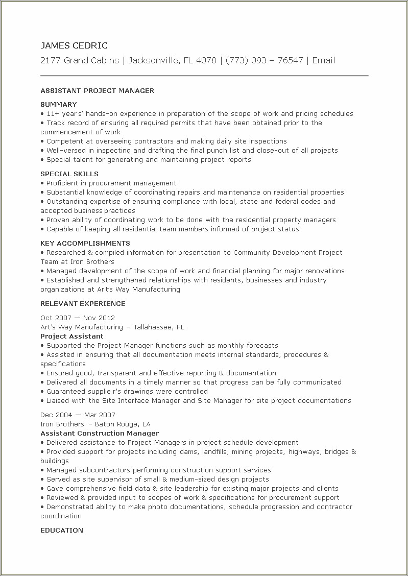 Compliance Project Manager Resume Sample - Resume Example Gallery