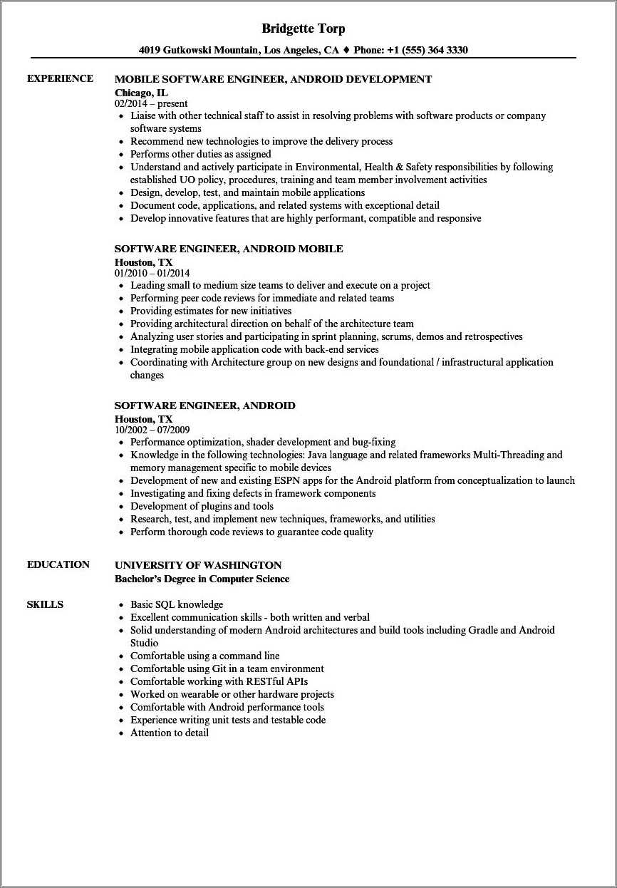 Computer Programs Examples For Resume 