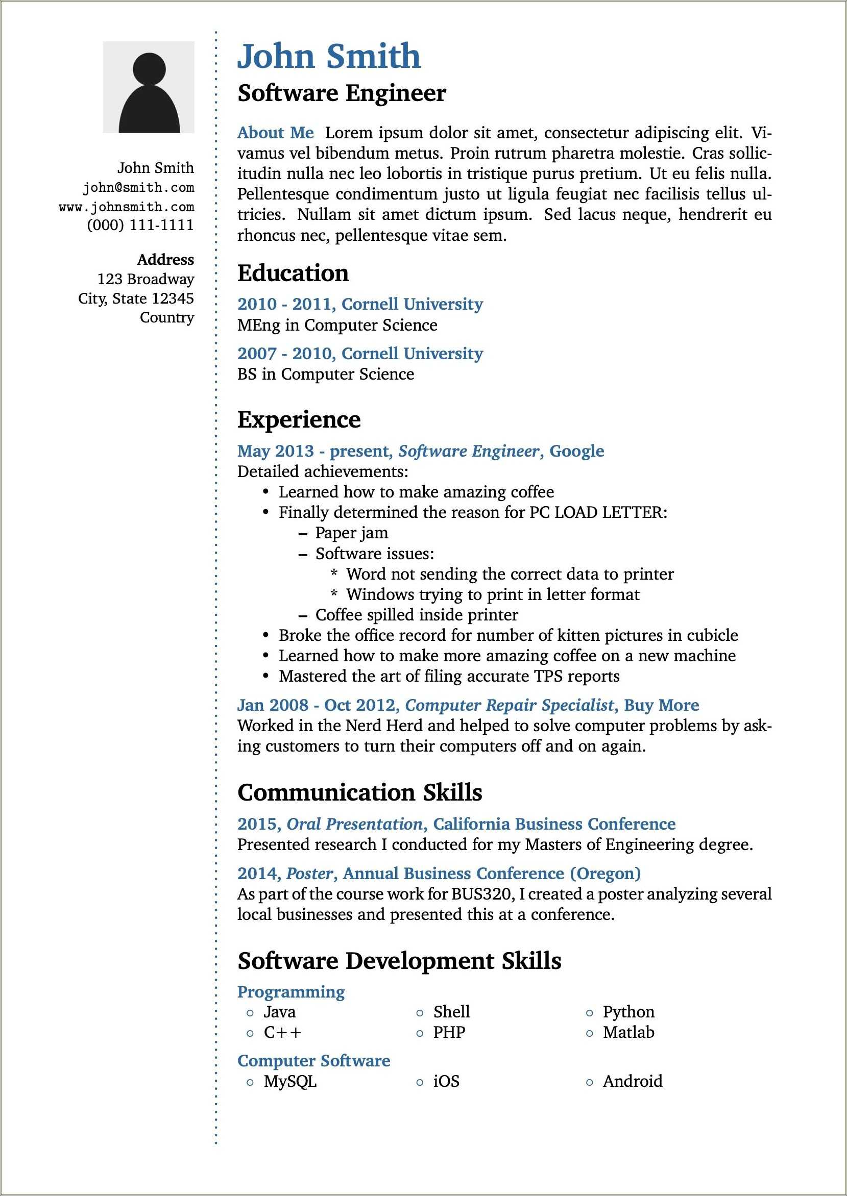 Computer Science Skills To Put On Resume