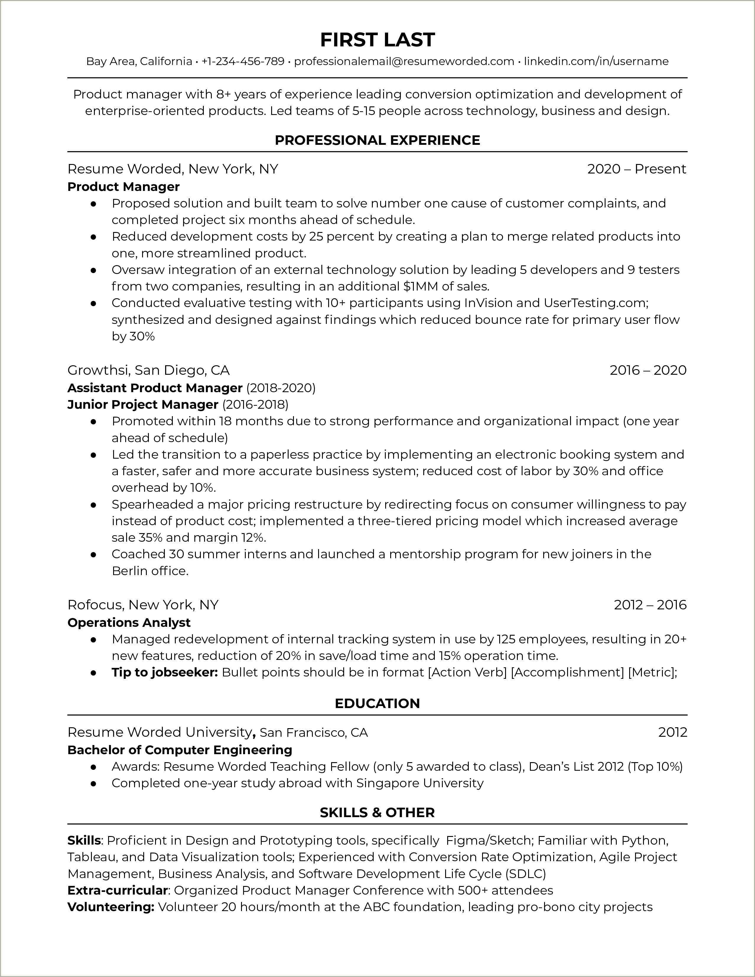 Consumer Insights Manager Resume Example - Resume Example Gallery