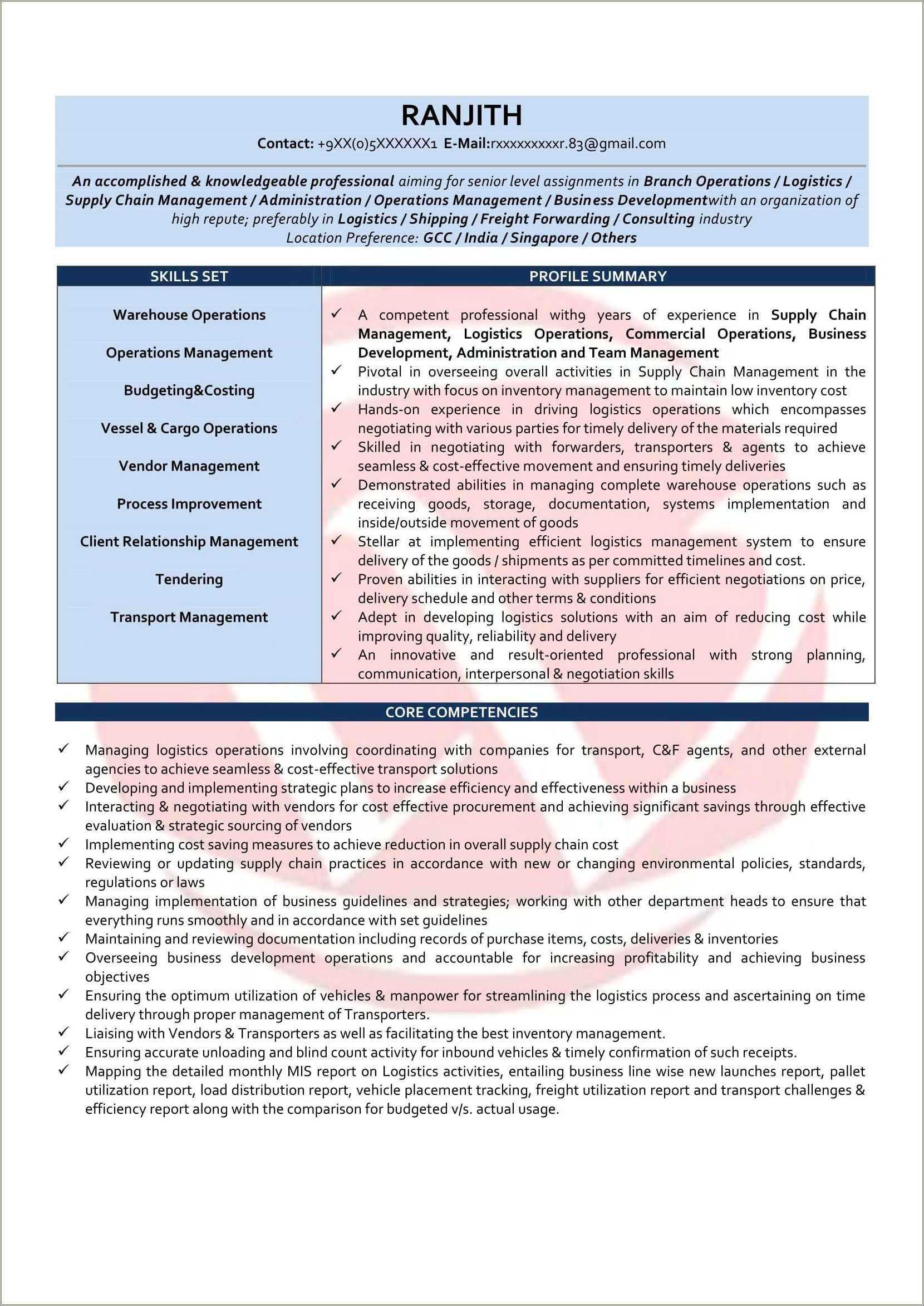 core-competencies-resume-supply-chain-management-resume-example-gallery