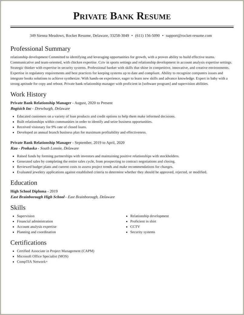 corporate-bank-relationship-manager-resume-resume-example-gallery