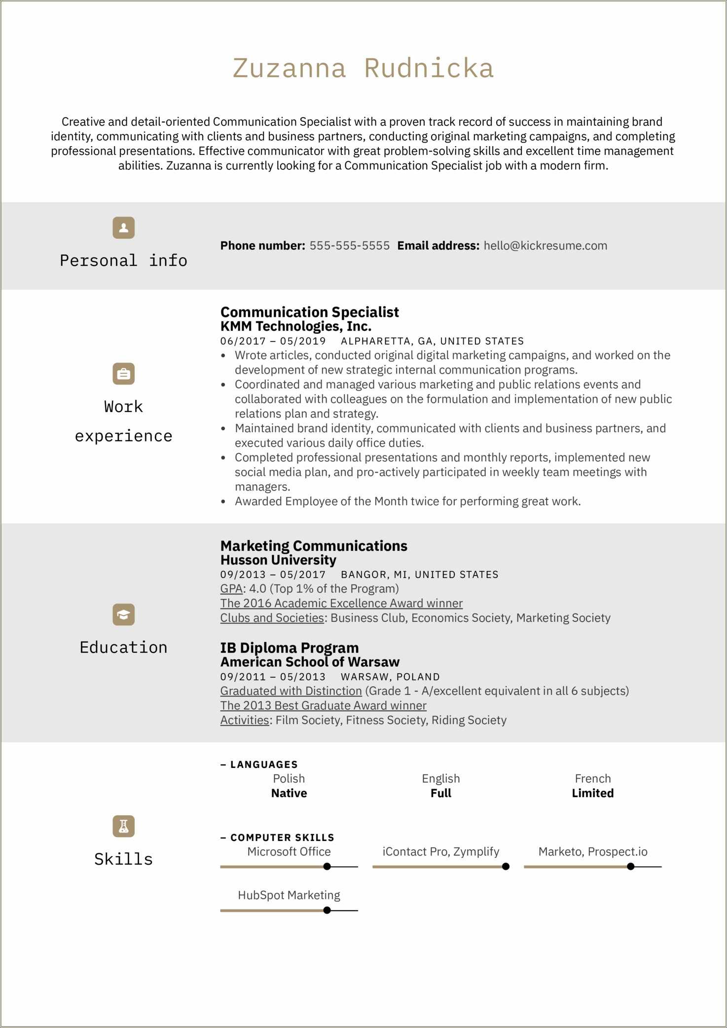 Corporate Social Responsibility Resume Examples - Resume Example Gallery