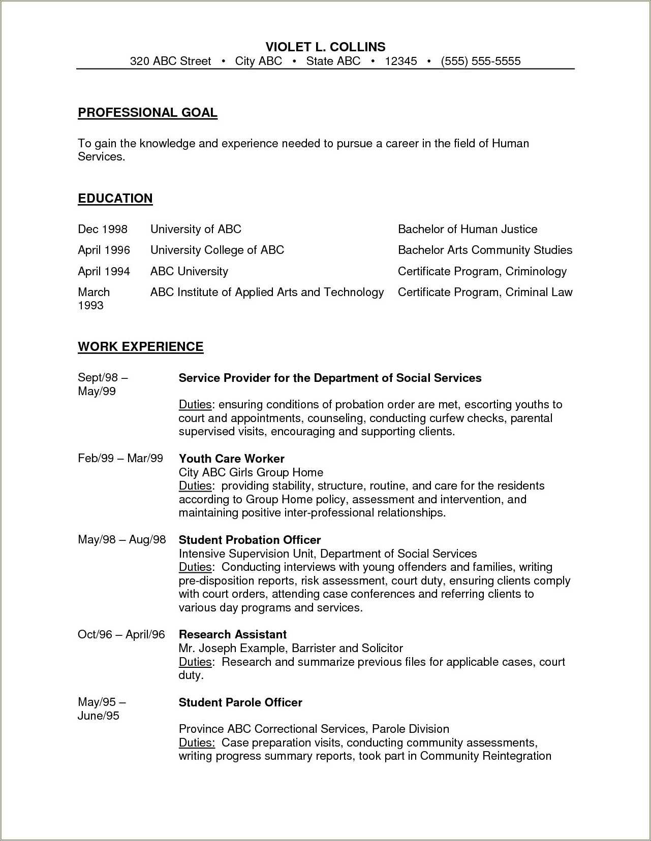 Federal Correctional Officer Resume Sample - Resume Example Gallery