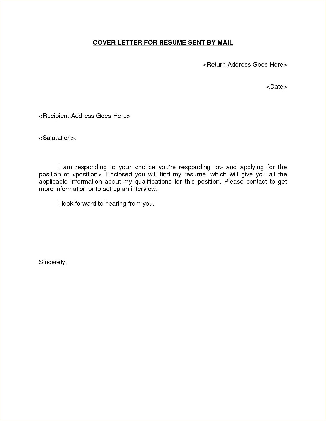 cover letter attached resume