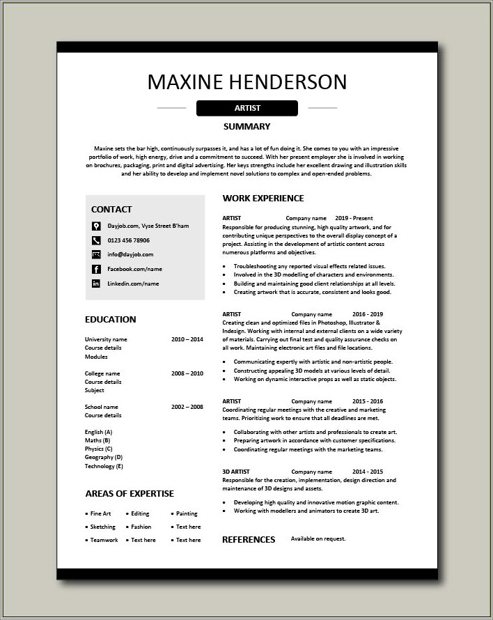 create-an-artistic-style-resume-in-word-resume-example-gallery