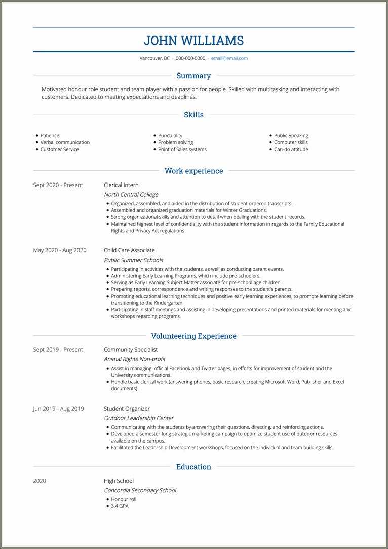 creating-a-high-school-resume-for-college-resume-example-gallery