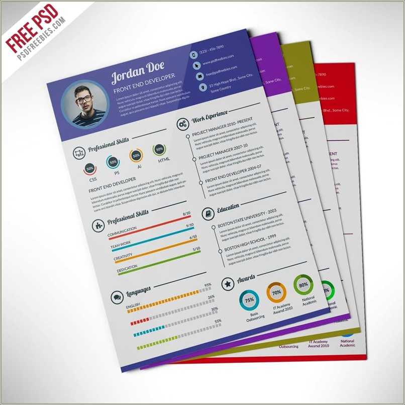 Resume Psd Templates Free Download