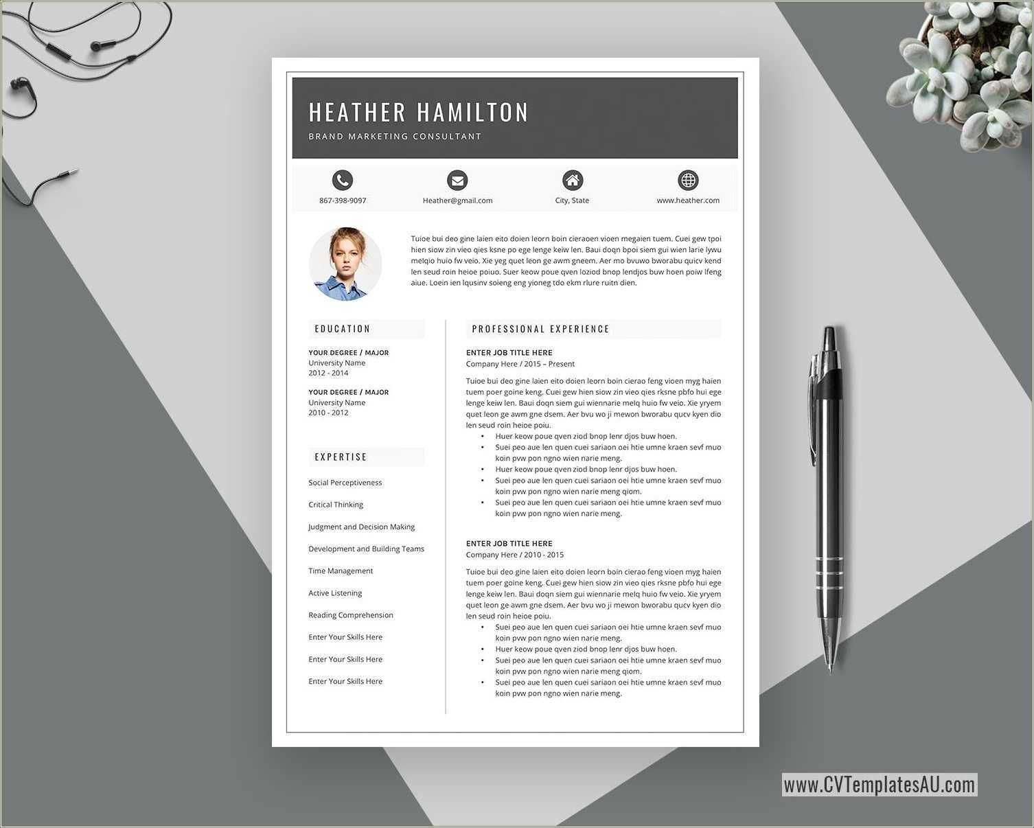 Creative Resume Template Word Free Download Resume Example Gallery