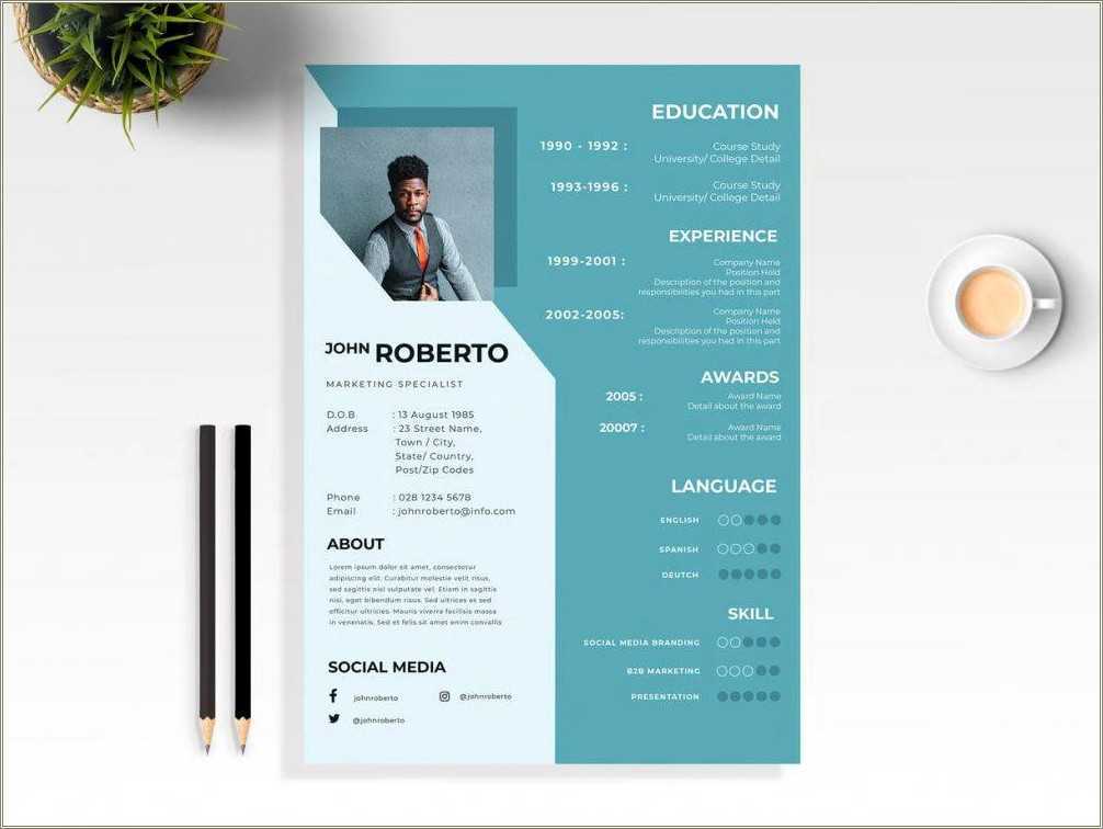 creative resume word templates