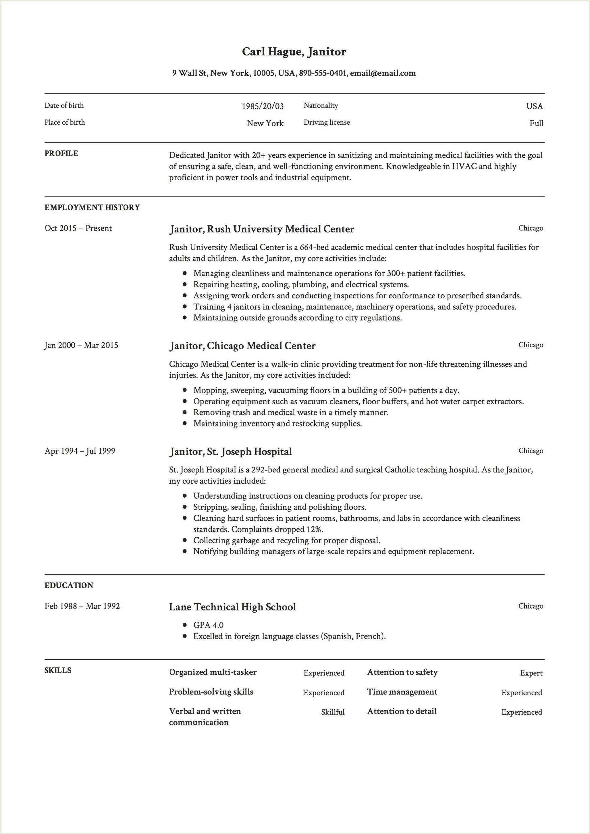 custodian-job-objectives-in-resume-samples-resume-example-gallery