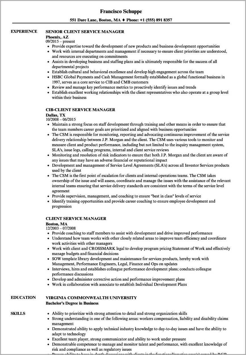 Customer Service Manager Walmart Resume - Resume Example Gallery