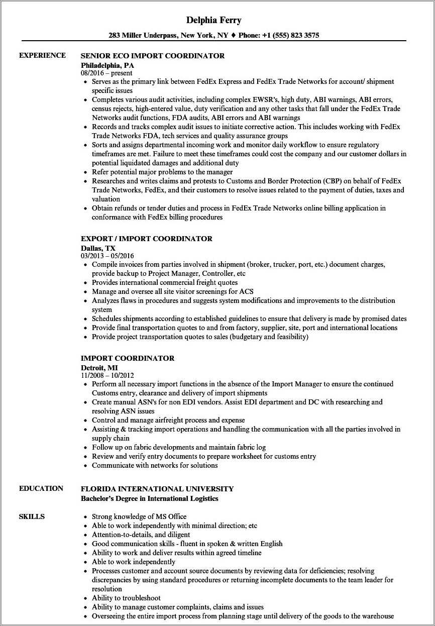 Customs And Border Protection Resume Example Resume Example Gallery