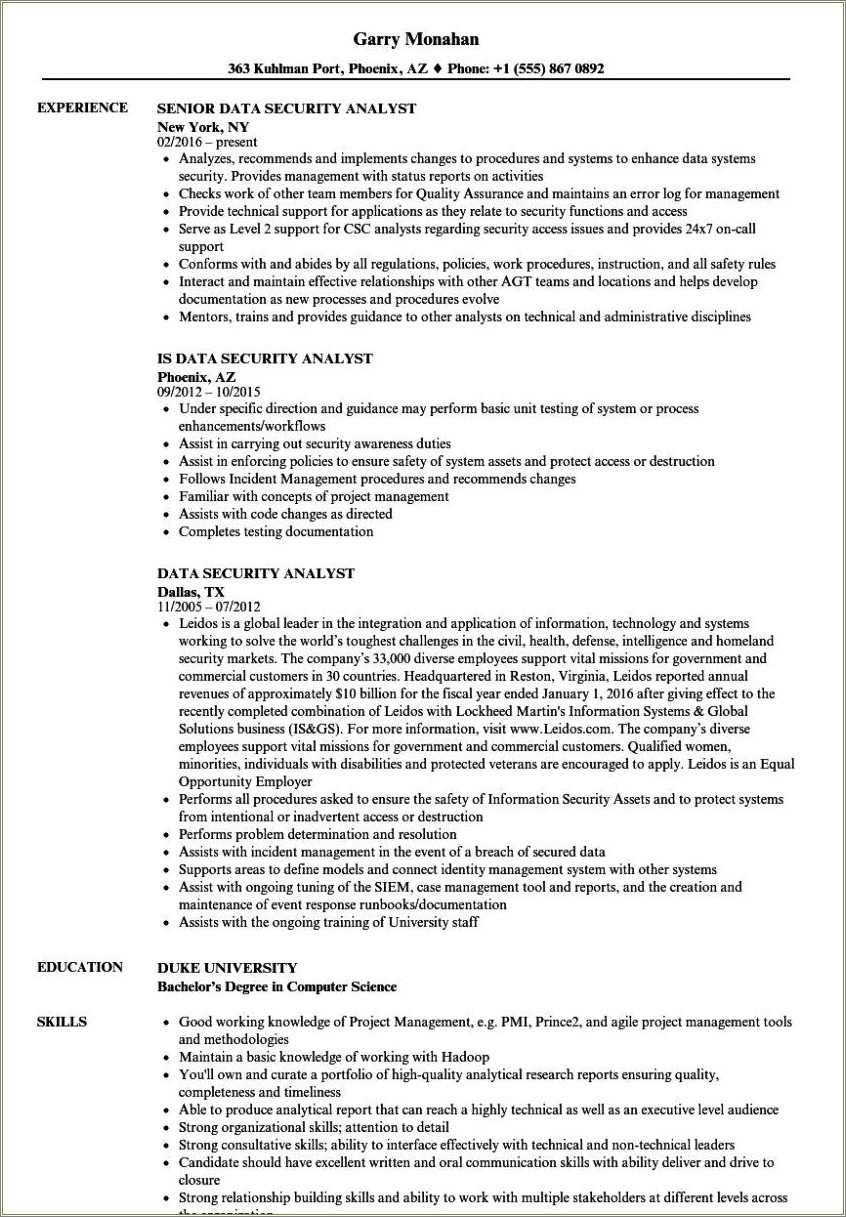 cyber-security-project-manager-sample-resume-resume-example-gallery