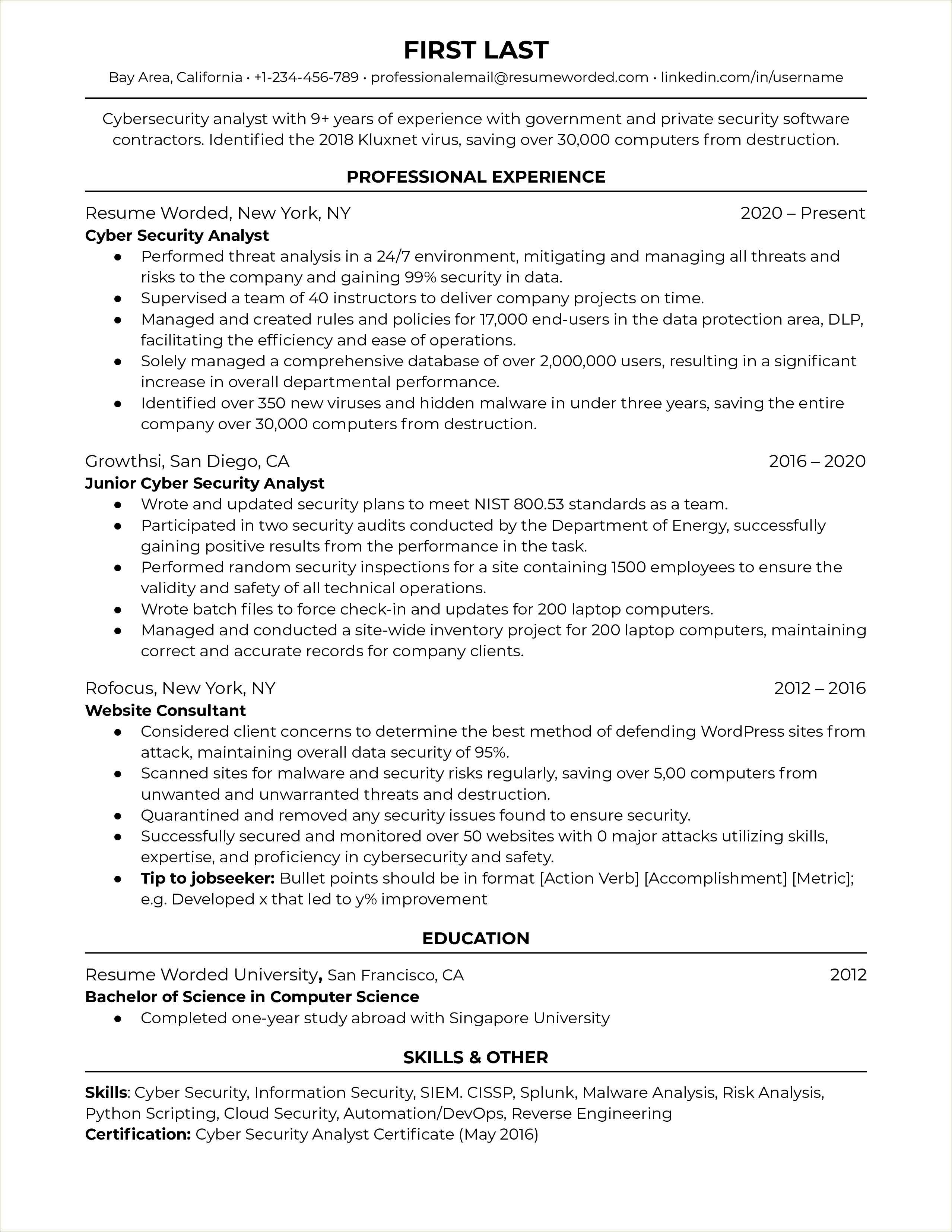 Cyber Security Resume Objective Statement Resume Example Gallery