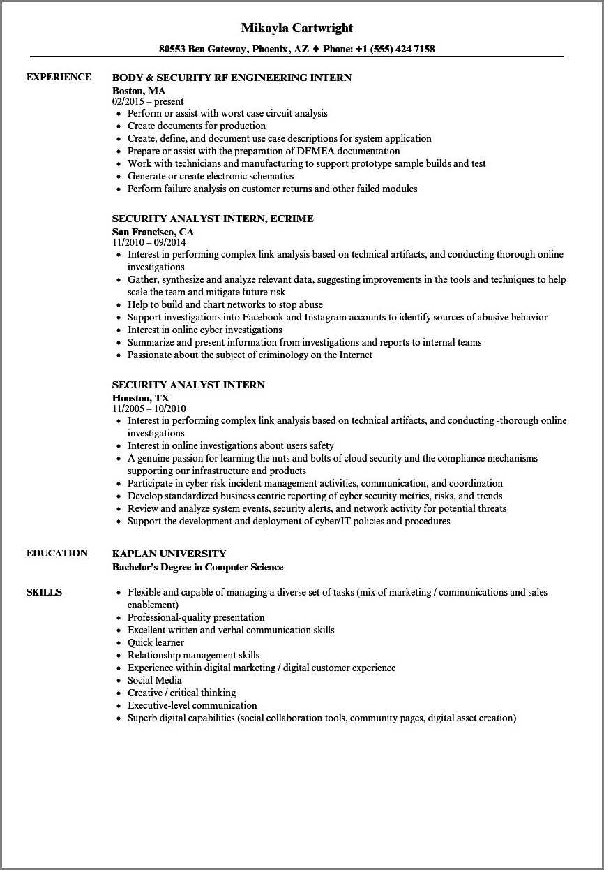 cybersecurity-resume-for-internship-objectives-statement-resume