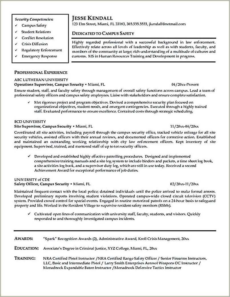 Resume For Sheriff Deputy No Experience - Resume Example Gallery