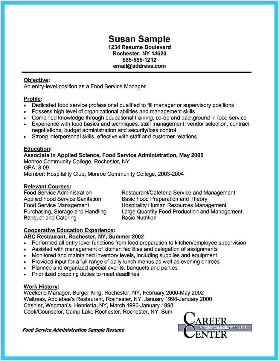 description-of-catering-full-service-resume-resume-example-gallery