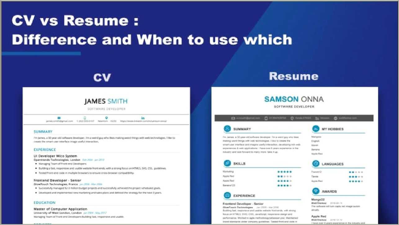 Difference Between Job Application And Resume - Resume Example Gallery