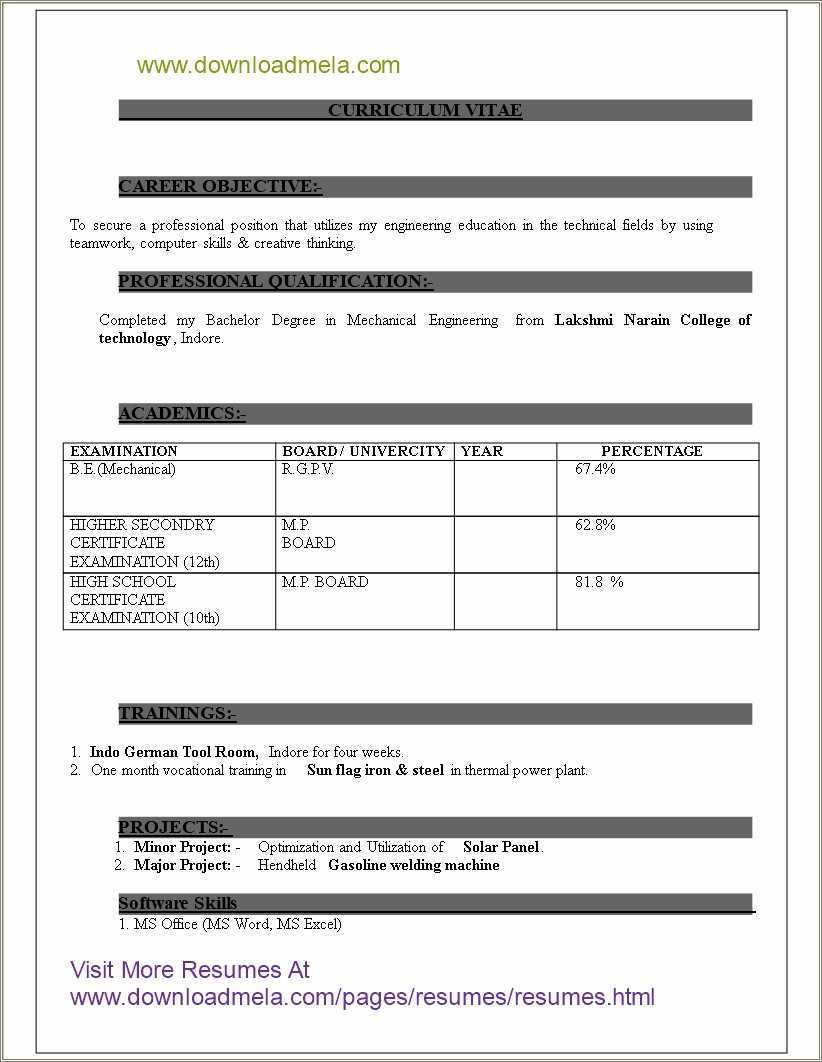 Diploma Civil Engineering Fresher Resume Samples