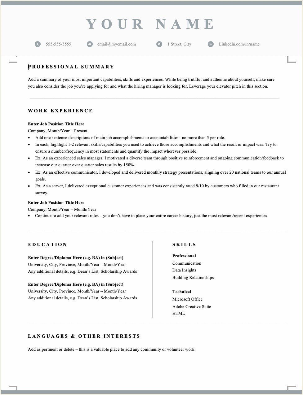 Diploma Resume Format Free Download - Resume Example Gallery