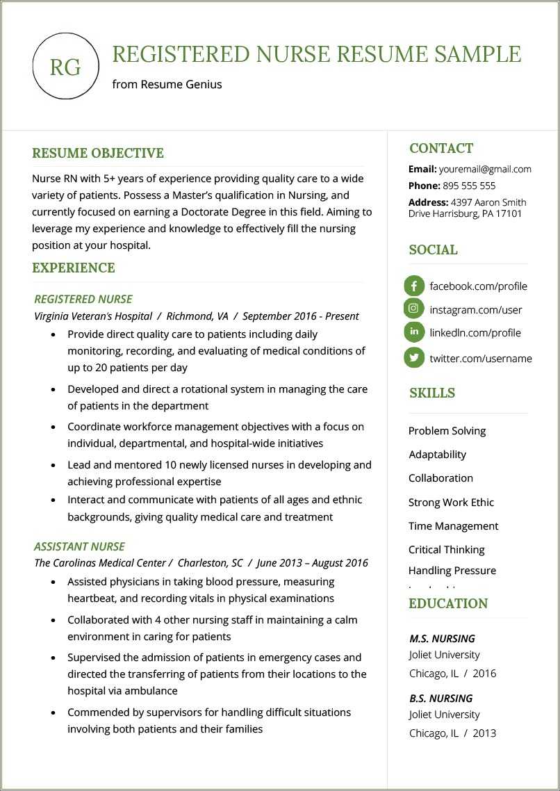 Direct Care Job Description For Resume