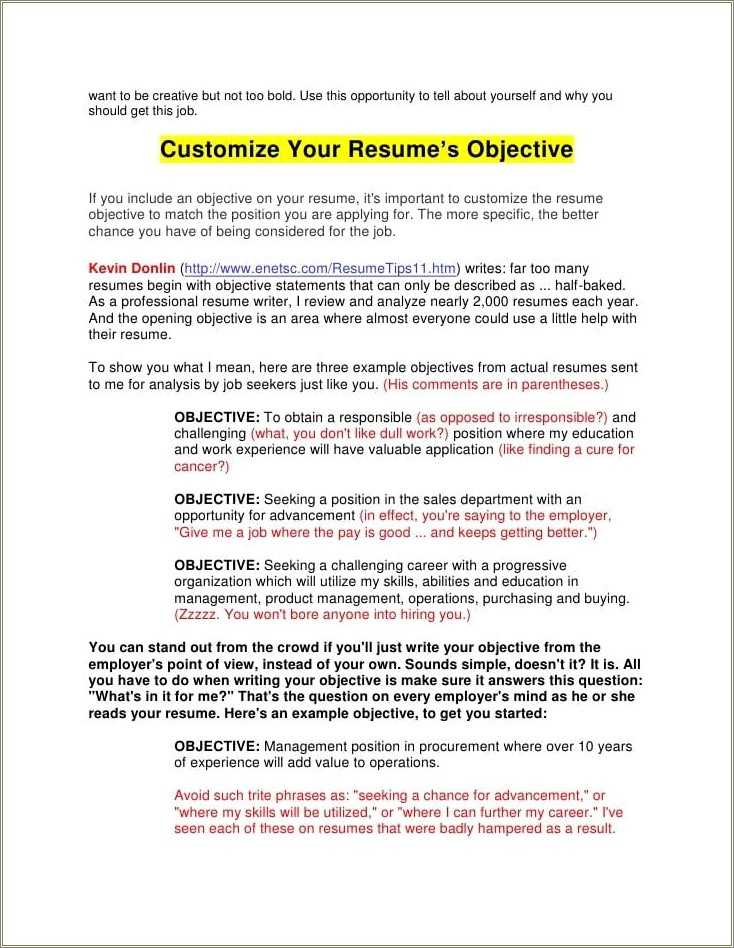 Do You Indent Objective On Resume - Resume Example Gallery