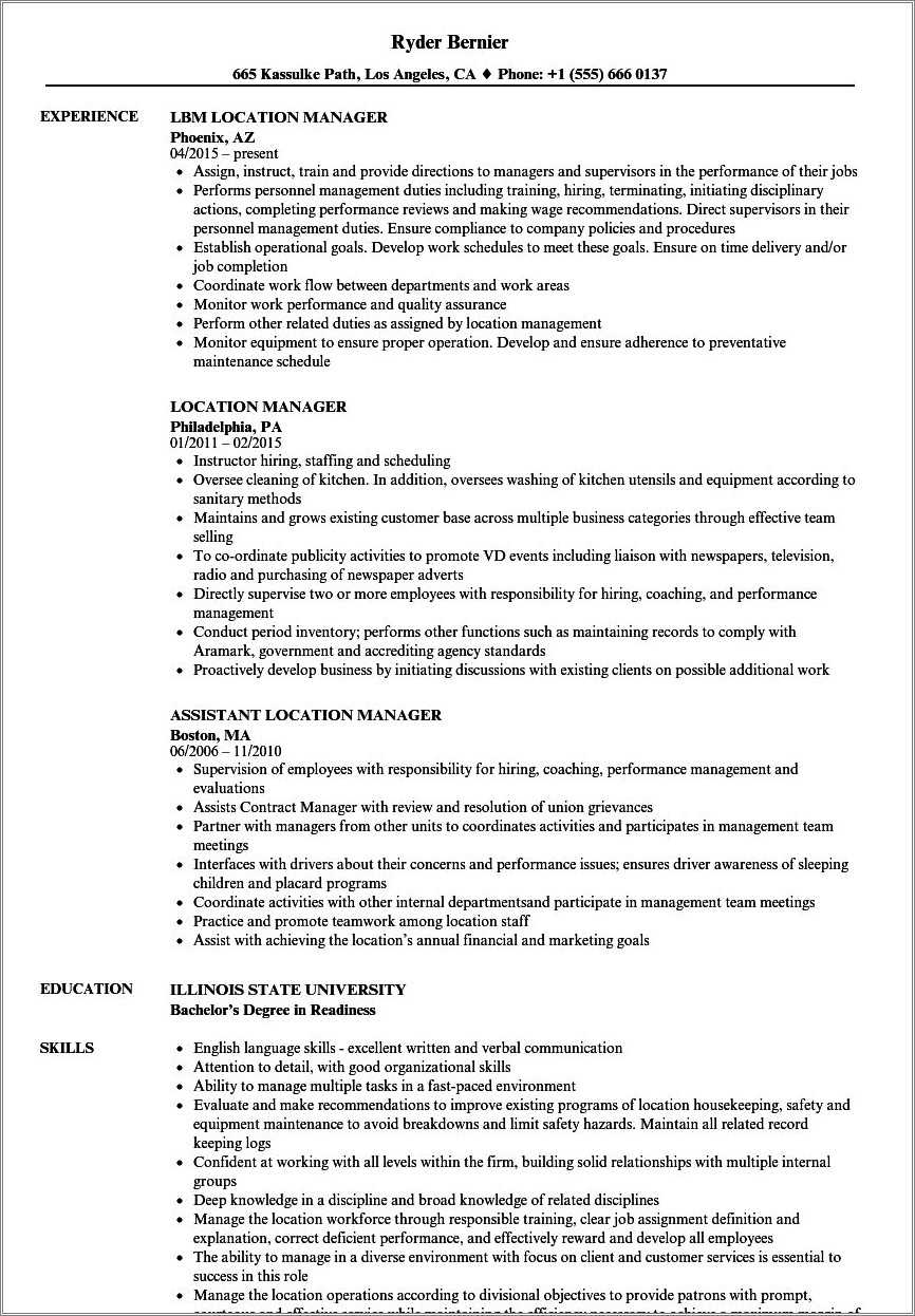 Where To Put Location Preference Resume - Resume Example Gallery